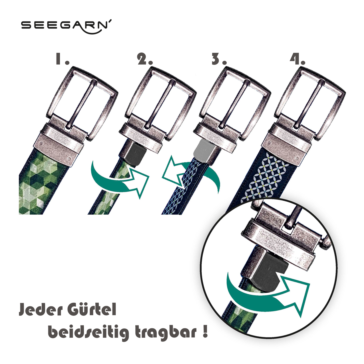 Seegarn - Reversible belt "SeeTier" 3cm