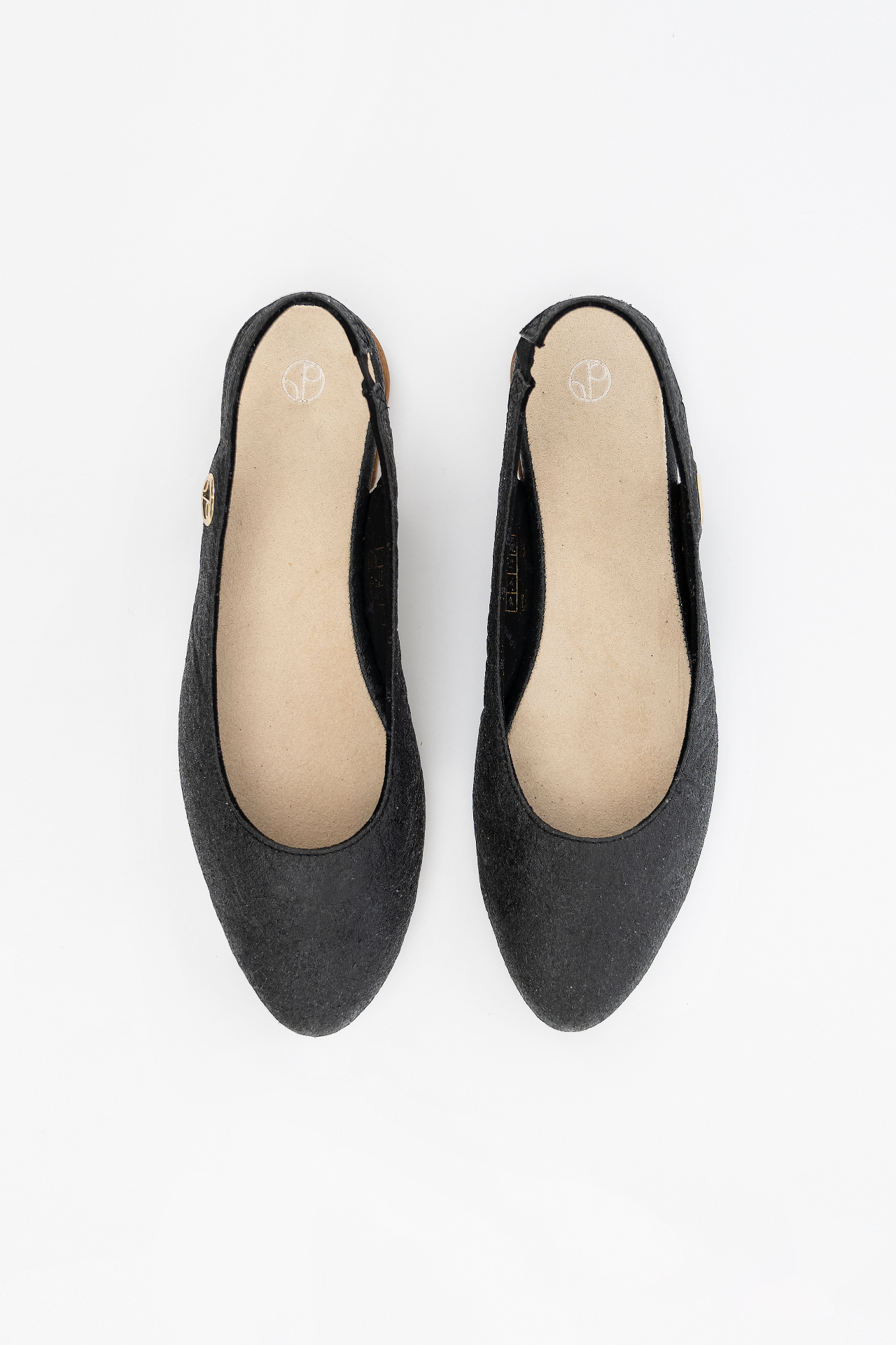 1 People - Cannes - Sling Back Flat Shoes - Charcoal