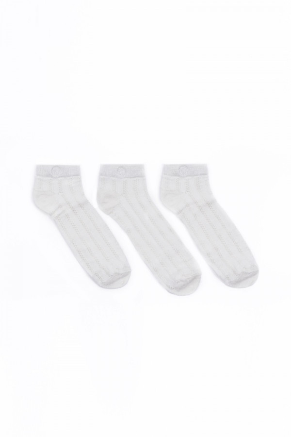 1 People - Modal Cable-Knit Ankle Socks - All White