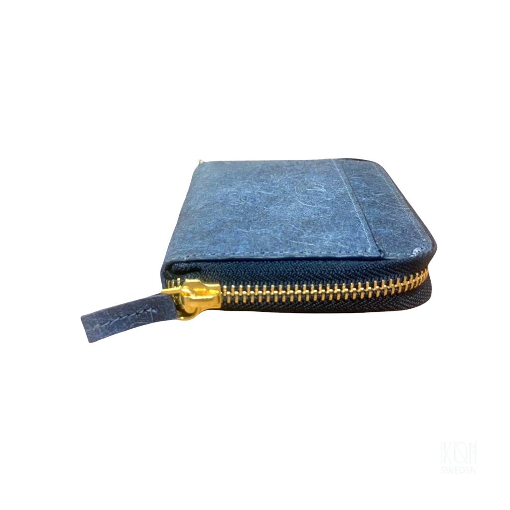IKON - Coconut Leather Zip Wallet - Dark Indigo