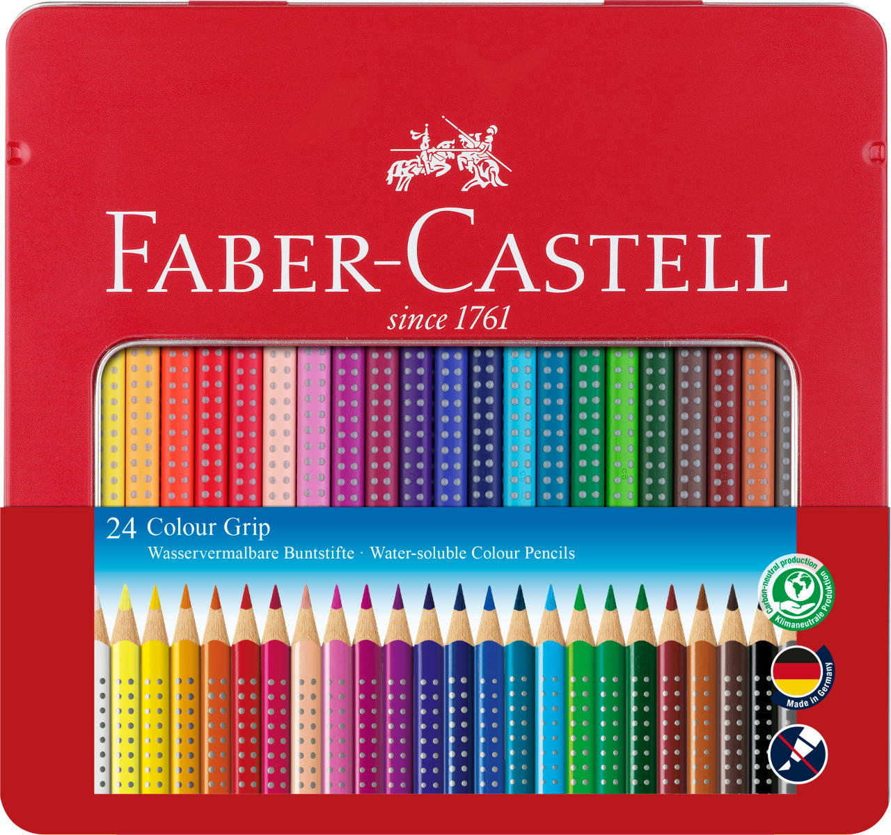 Faber-Castell - colored pencil Colour Grip 24 metal case
