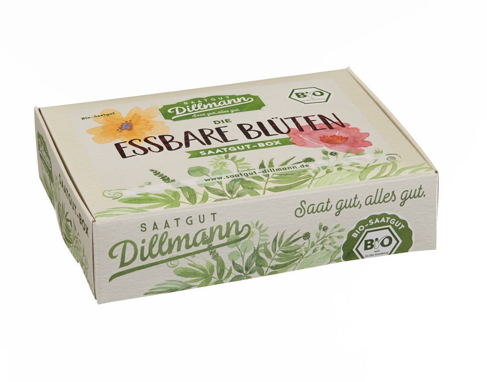 Seeds Dillmann - Edible flowers seed box S organic in cardboard gift box
