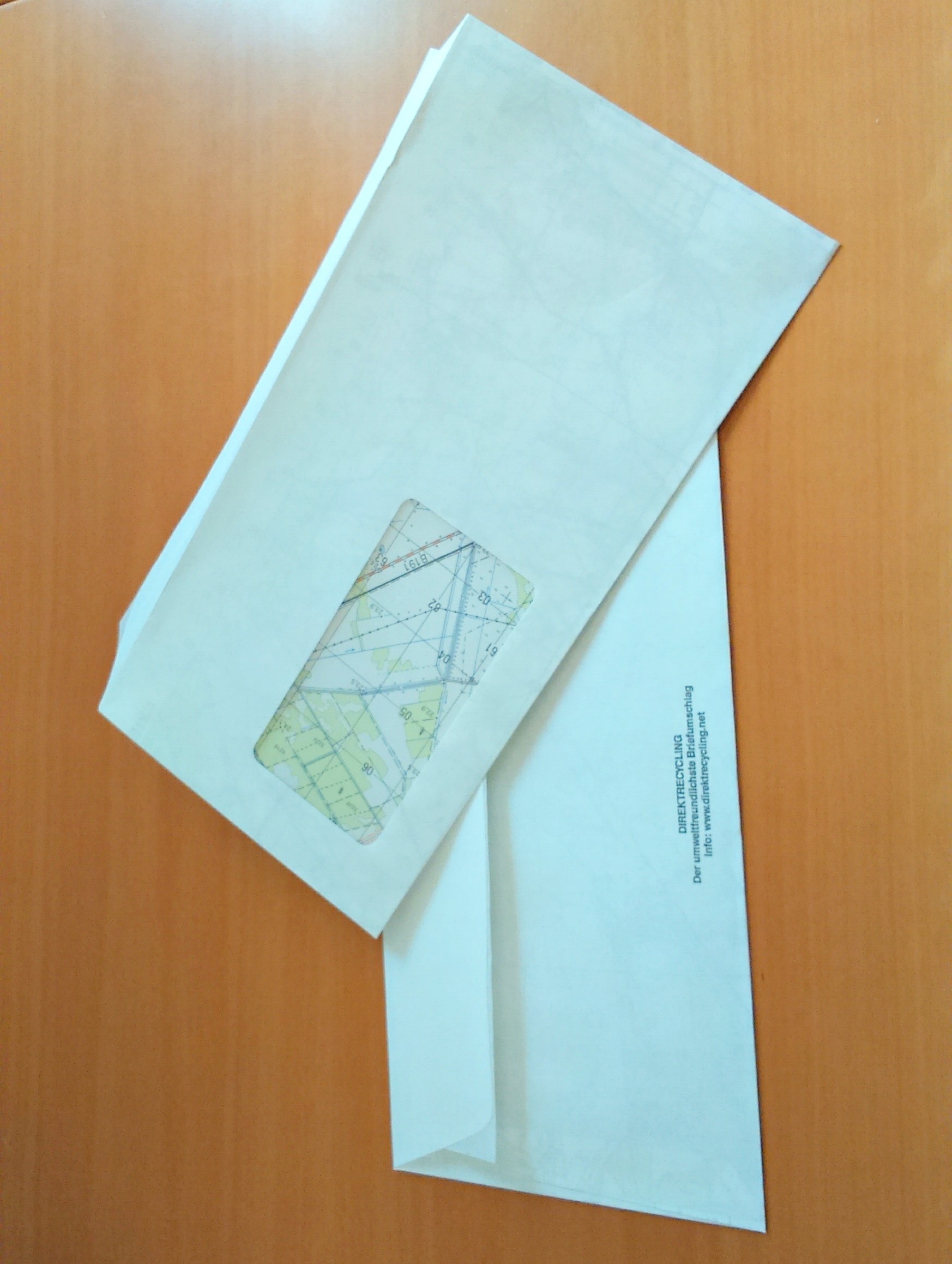 Direct recycling - envelope with window and adhesive strip 20 pieces