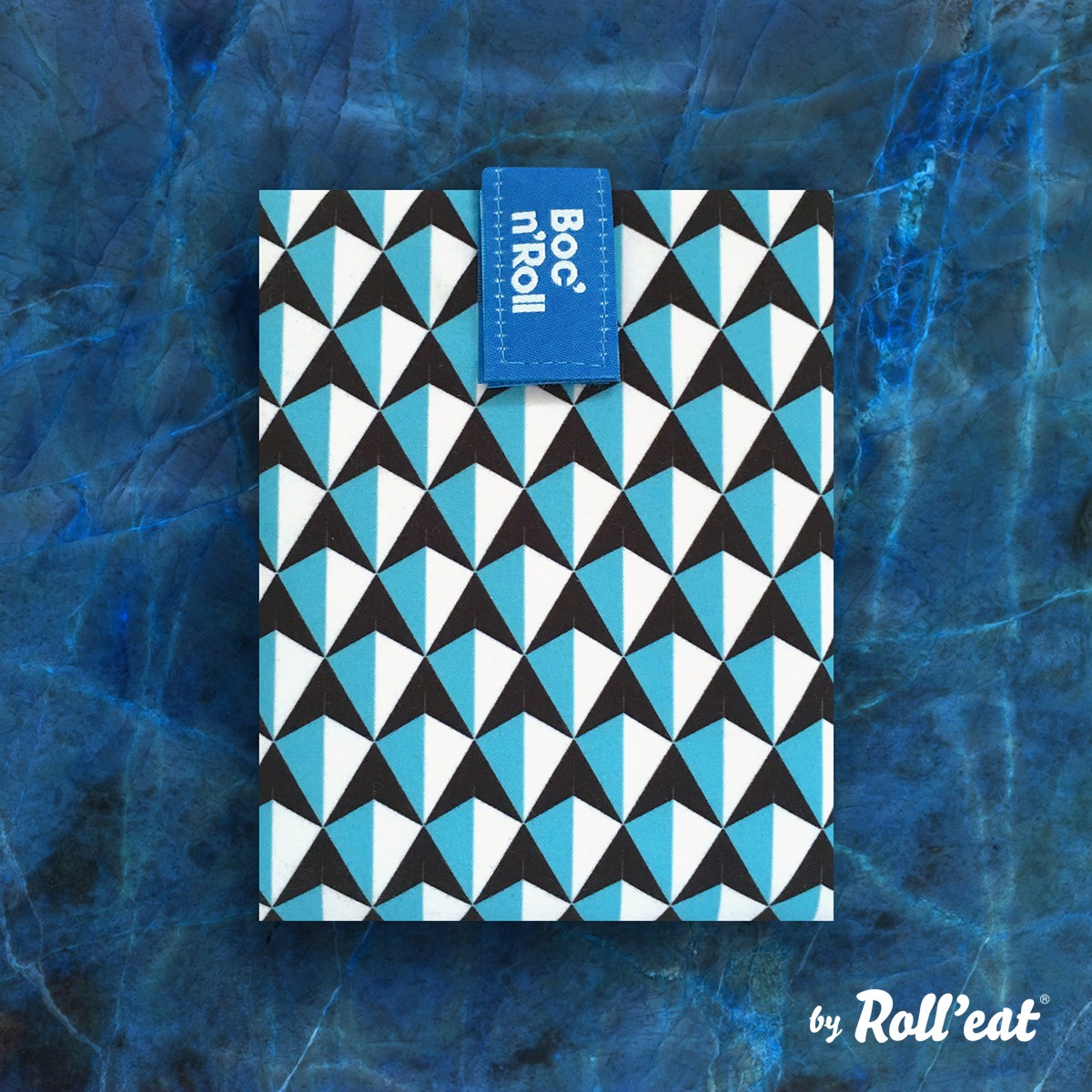  Roll'eat ® Boc'n'Roll and Snack'n'Go Pack Blue Color, Includes  Reusable Sandwich Wrap and Snacks or Sandwich Bag, Eco Friendly Food Bag