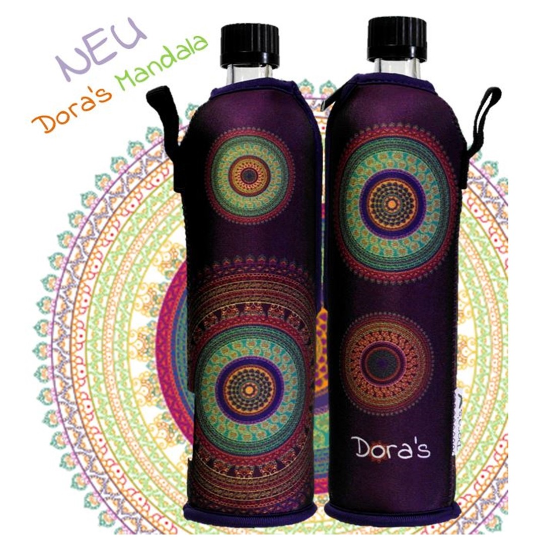 Dora - Mandala glass bottle