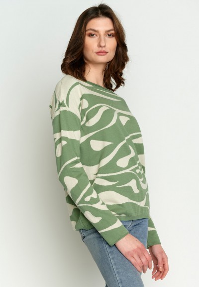 GreenBomb - Lightweight Knit Sweater | Art Mermaid Green