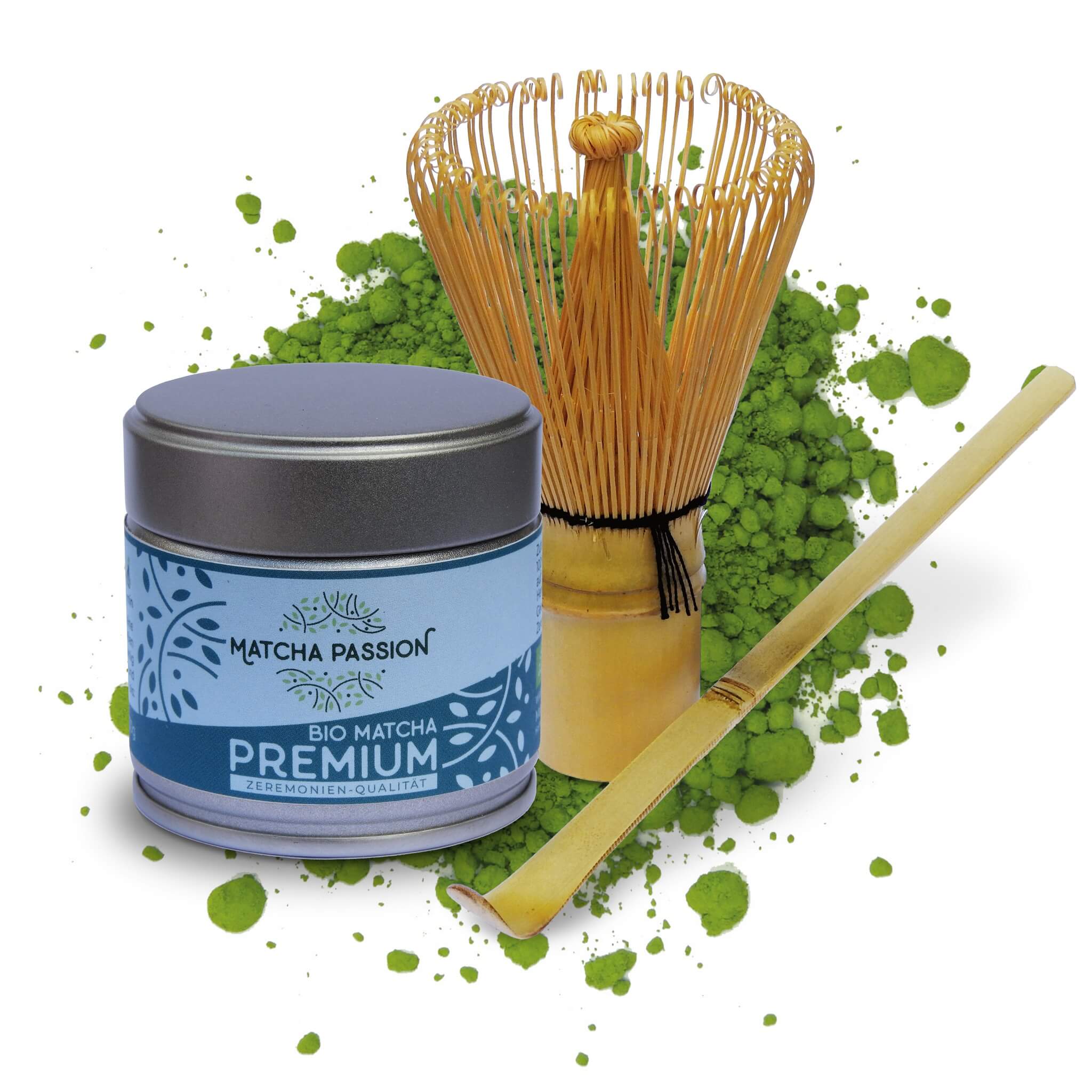 Organic Matcha Premium 30g tin | vegan + broom & spoon