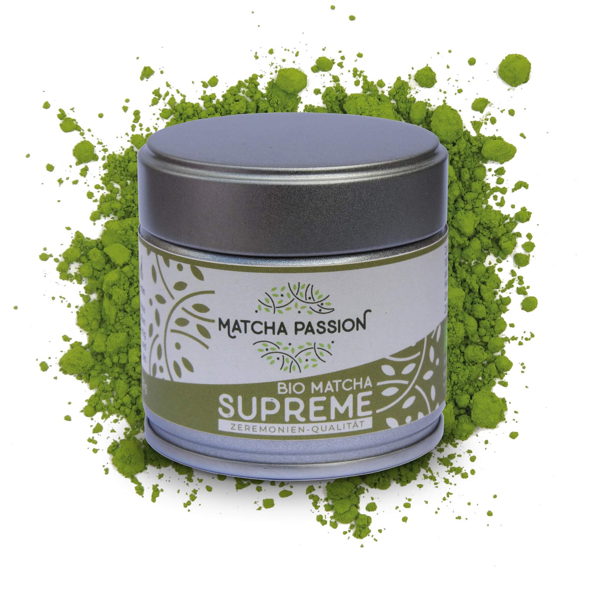 Organic Matcha Supreme 30g tin | with or without accessories