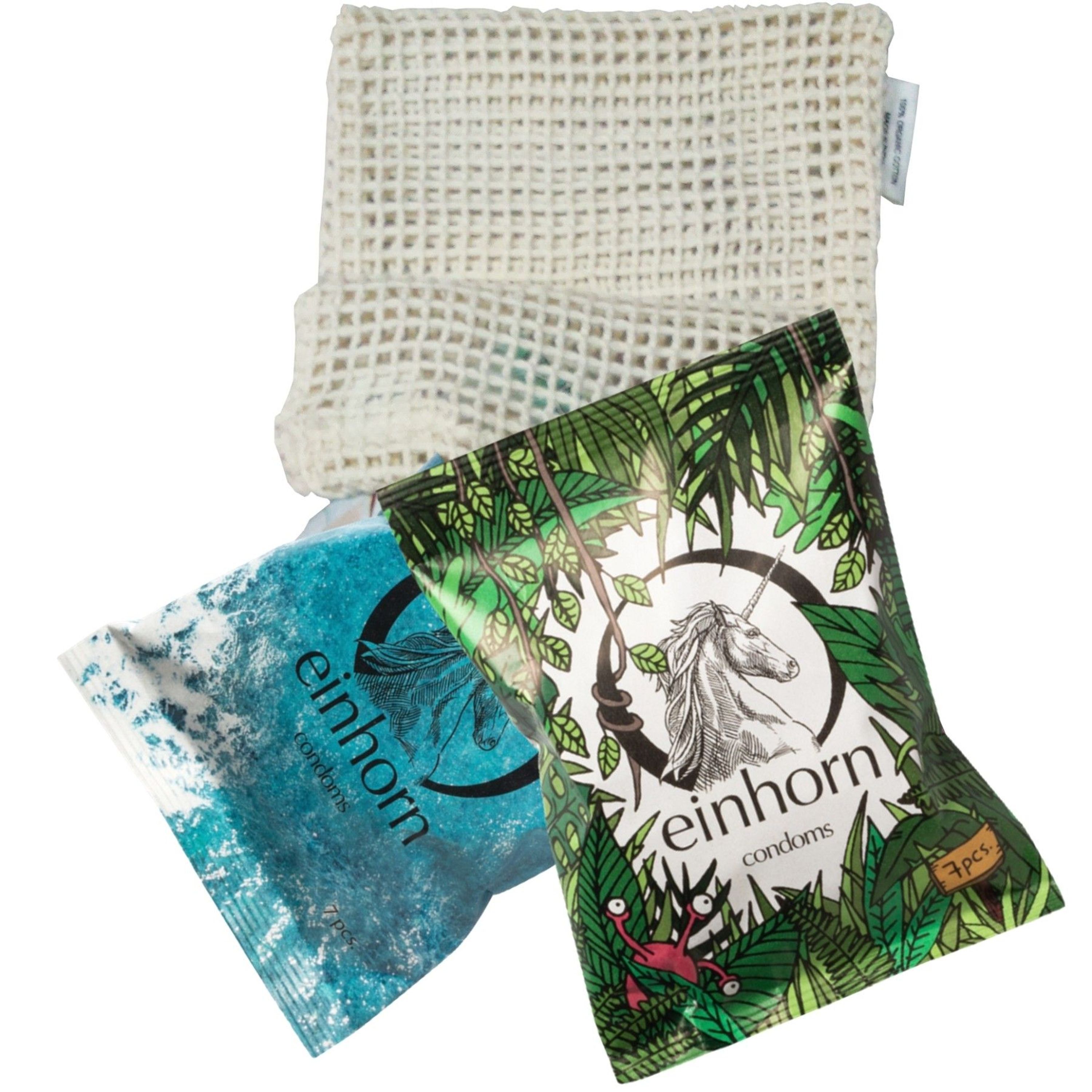 Unicorn organic cotton condom bag