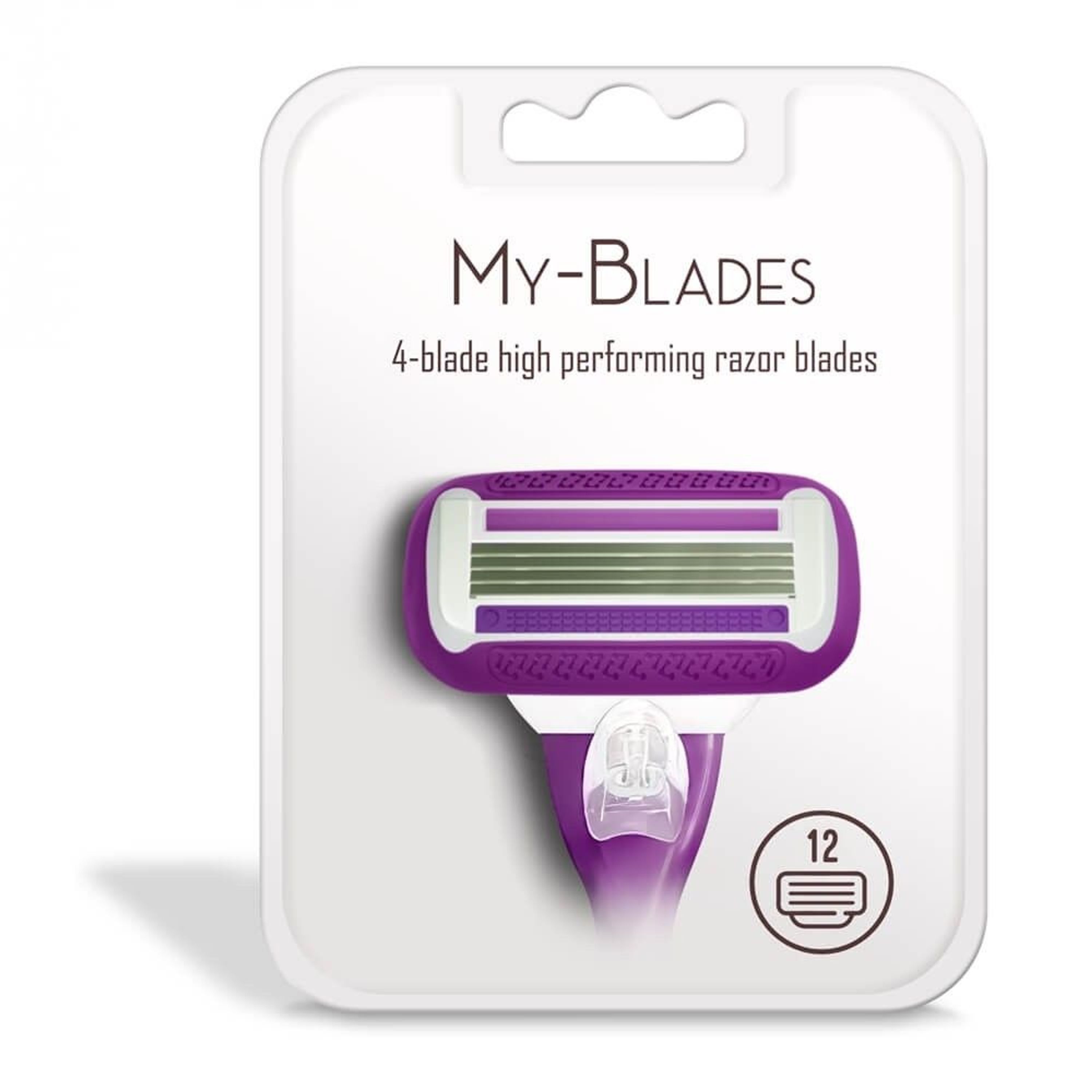 My-Blades Replacement Blades (12pcs) for 4 Blade Shaving Head
