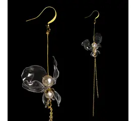 Upcycle with Jing - Clear Lumiblume Drip Earrings