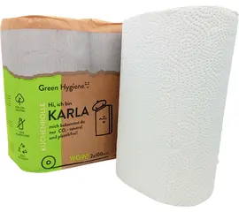 Green Hygiene - Kitchen roll KARLA, 3-ply, 2x100 sheets
