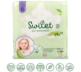 Swilet - Organic diaper XL Sz.6