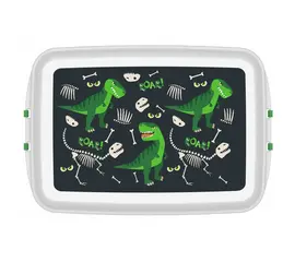 Biodora - Lunchbox with print "Dino" (organic plastic)