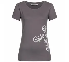 T-Shirt for women - Three Geckos - charcoal