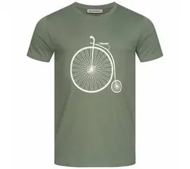 Men's t-shirt - Retro Bike - moss green