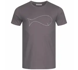 Men's t-shirt - Whale - charcoal