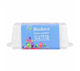 Biodora organic plastic butter dish in white