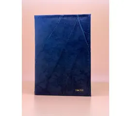 Teak leaf leather notebook/diary-Blue