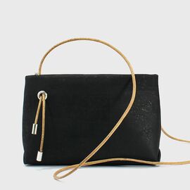 Belaine - Mini Sling Bag - Cork Black in Black