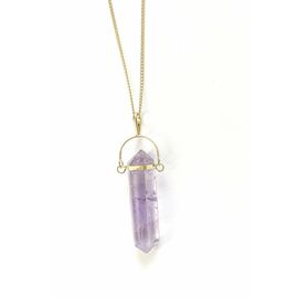 Crystal and Sage - Amethyst Pendulum Necklace
