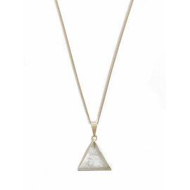 Crystal and Sage - Rock Crystal Triangle Necklace