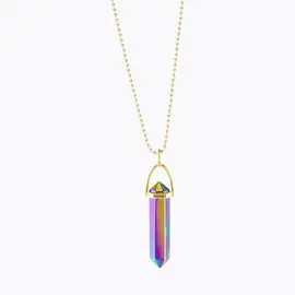 Crystal and Sage - Magic - Regenbogenquarz-Pendel-Halskette