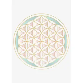 Crystal and Sage - Poster Flower Of Life Pastel