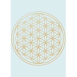 Crystal and Sage - Poster Flower Of Life Turquoise