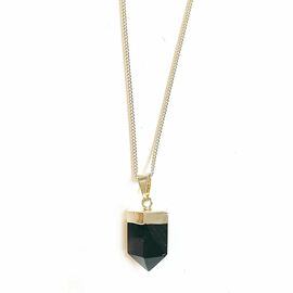 Crystal and Sage - Smoky Quartz Necklace Gold Plated