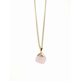 Crystal and Sage - Rose Quartz Necklace Gold-plated