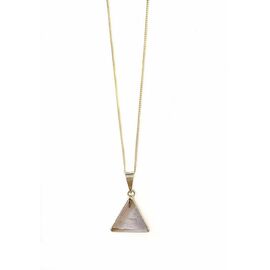 Crystal and Sage - Rose Quartz Triangle Necklace