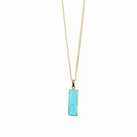 Crystal and Sage - Gold Plated Turquoise Necklace