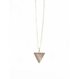 Crystal and Sage - Rose Quartz Necklace Triangle