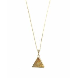 Crystal and Sage - Citrin Triangle Necklace