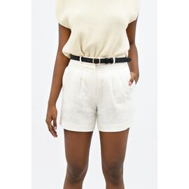 1 People - French Riviera - Linen Mom Shorts - Porcelain