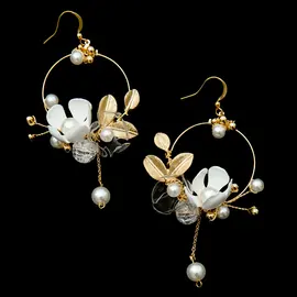 Upcycle with Jing - Floral Art Nouveau Earrings