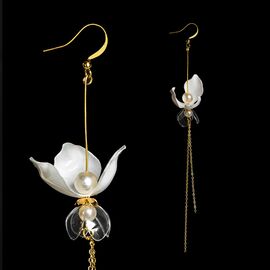 Upcycle with Jing - Boucles d’oreilles Upcycling Pendant Lumiblume blanc