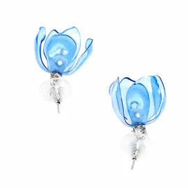 Upcycle with Jing - Blue Lily Single-Flower Stud Earrings