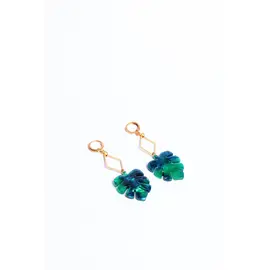 MONSTERA | Earrings green/gold