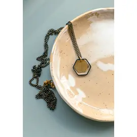 2HEXAGON | Necklace in black-gold