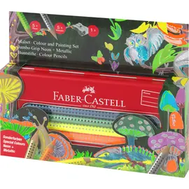 Faber-Castell - Jumbo Grip in metal case, 11 pieces