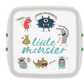 Biodora - Small lunch box with print "Monster" (organic plastic)