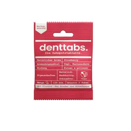 DENTTABS - Strawberry (125 pieces) - with fluoride