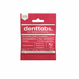 DENTTABS - Strawberry (125 pieces) - without fluoride