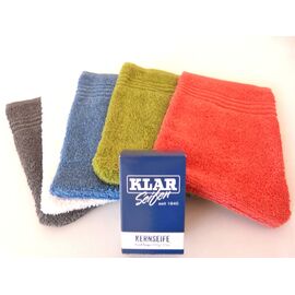 Klar - Curd soap with 5 washing gloves