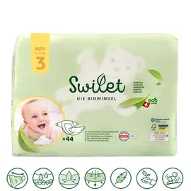 Swilet - Organic diaper Midi Sz.3
