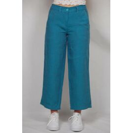 Bloomers - Turquoise 6/8 Linen Pants - Petra-