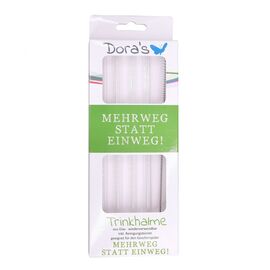 Dora - glass drinking straws with cleaning brush
