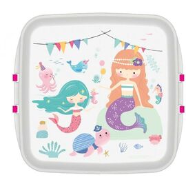 Biodora - Small lunch box with print "Mermaid" (organic plastic)